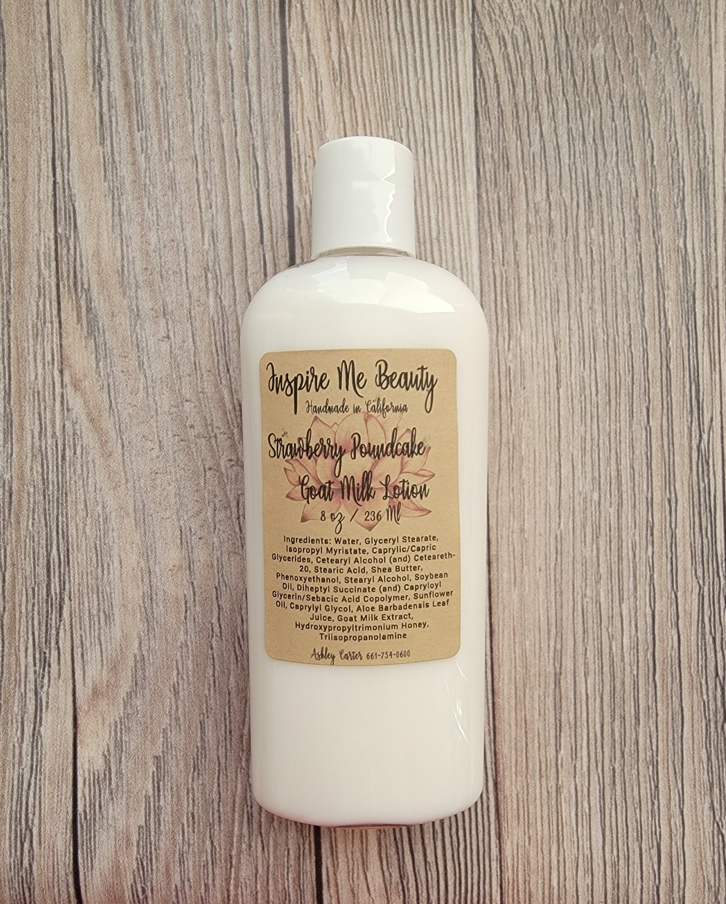 Strawberry Poundcake Goat Milk Lotion by Inspire Me Beauty