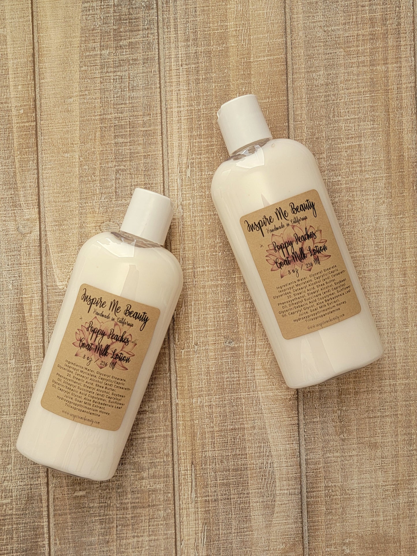 Poppy Peaches Goat Milk Lotion by Inspire Me Beauty