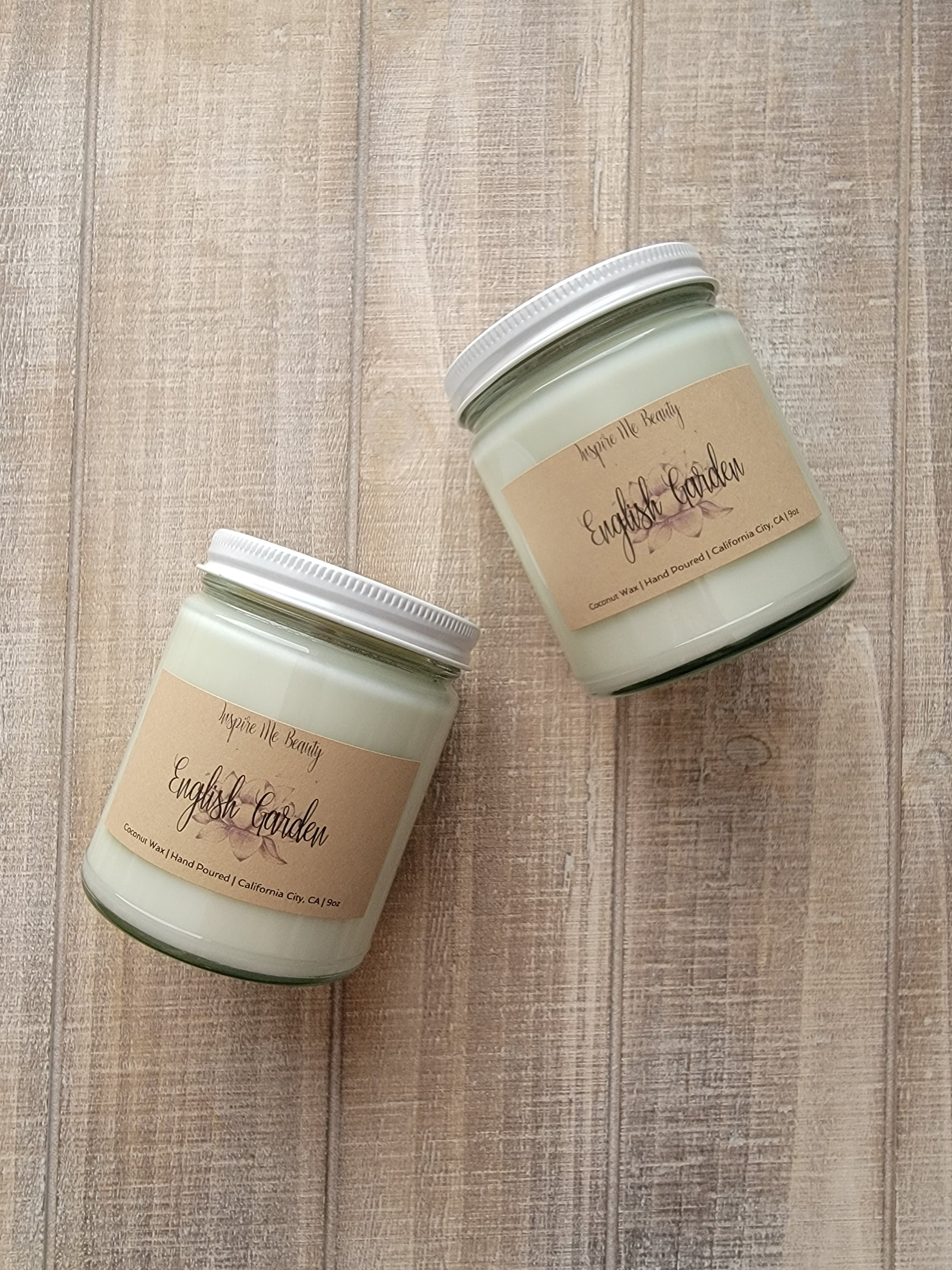 English Garden Candle by Inspire Me Beauty made with Coconut Wax